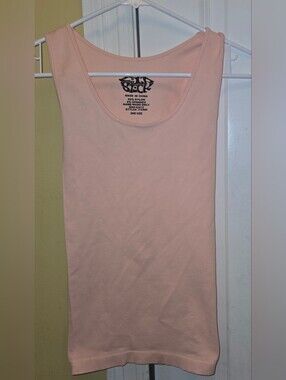 Lip Stick Vintage Y2k Shaper Smoother Scoop Neck Pink Stretch Tank Summer